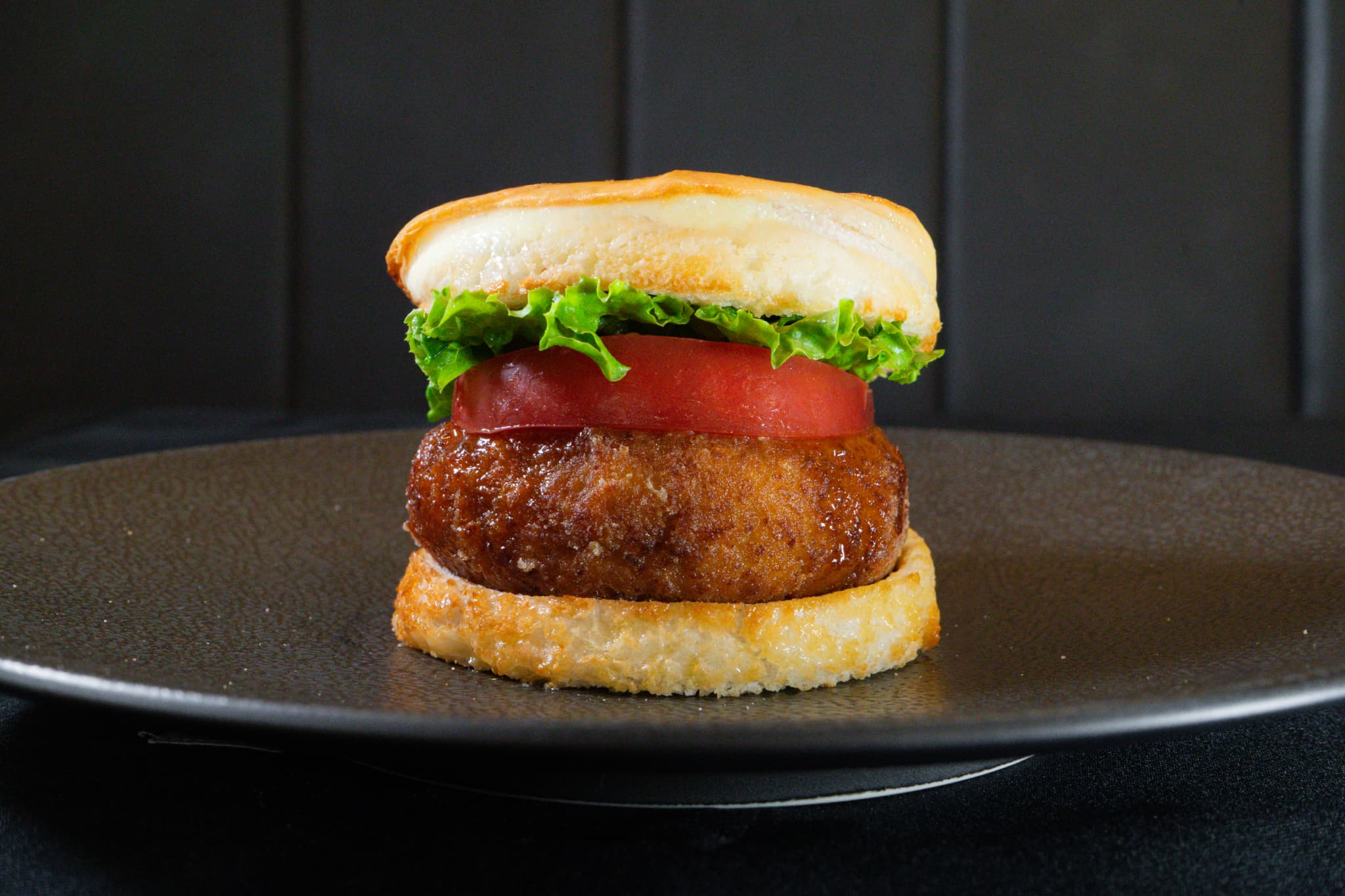 Japanese tofu burger in Ginza